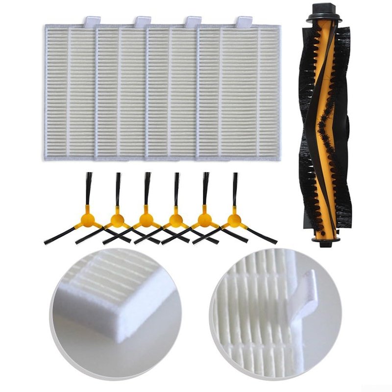 Vacuum Replacement Parts for bObsweep PetHair for SLAM Robot Vacuum Cleaner, Robotic Vacuum Cleaner Spare Accessories, Robot Vacuum Cleaner Parts Set Includes, Mop Cloths, Side Brushes