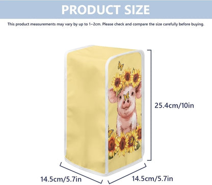 Sunflower Pig Can Opener Dust Cover, Stain Resistant Home Decor for Electric Automatic Can Openers