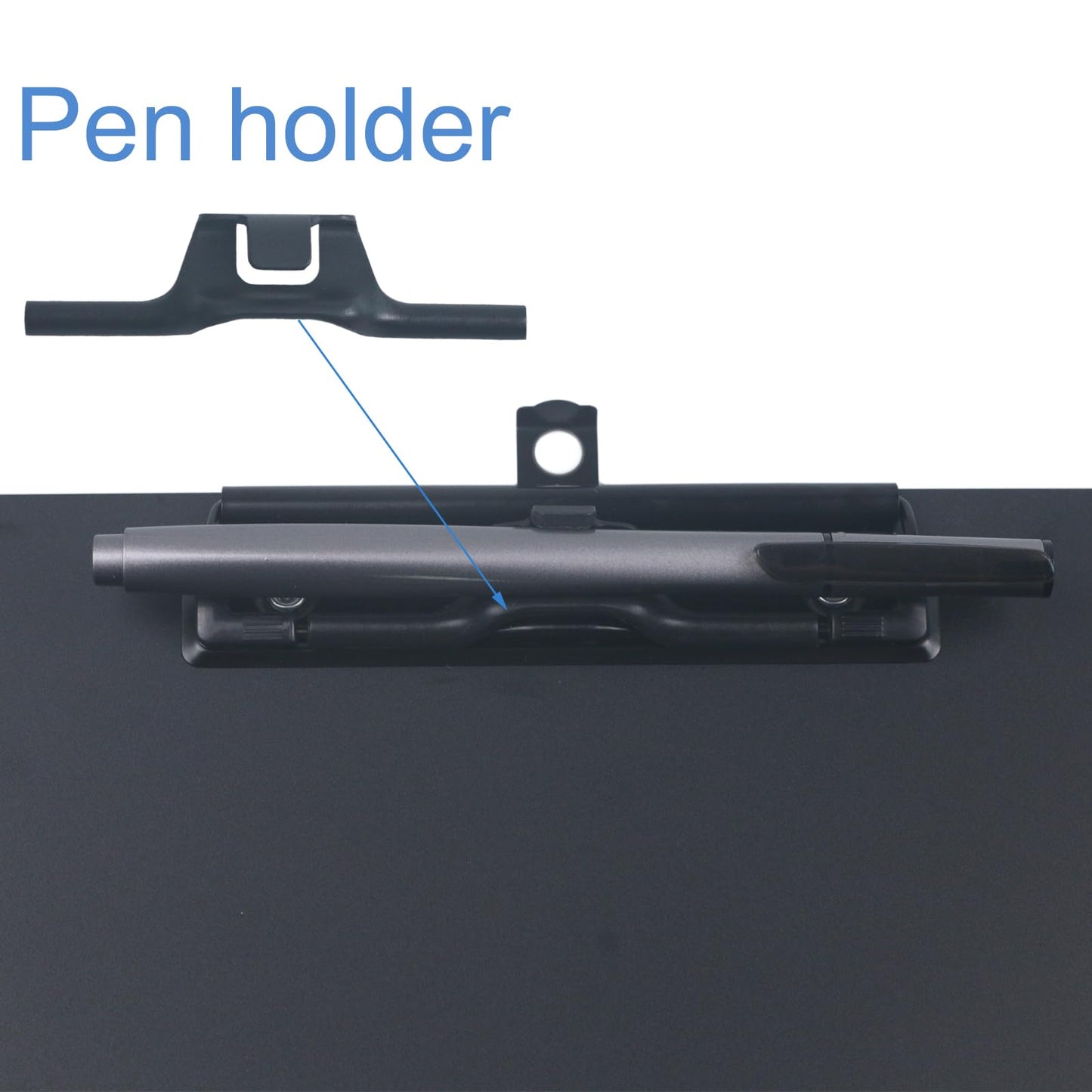Acocony 11x17 Clipboard Aluminium with Pen Holder Extra Large Clipboard Vertical Super Hard 11 x 17 Clipping Board Black Pack of 1