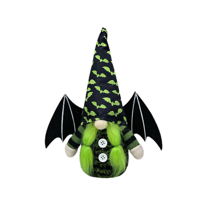 Dylayos Halloween Gnomes Decorations for Home, Set of 2 Plush Bat Wing Gnomes, Handmade Tomte Gnome Dolls for Halloween Decor, for Women, Christmas, Party