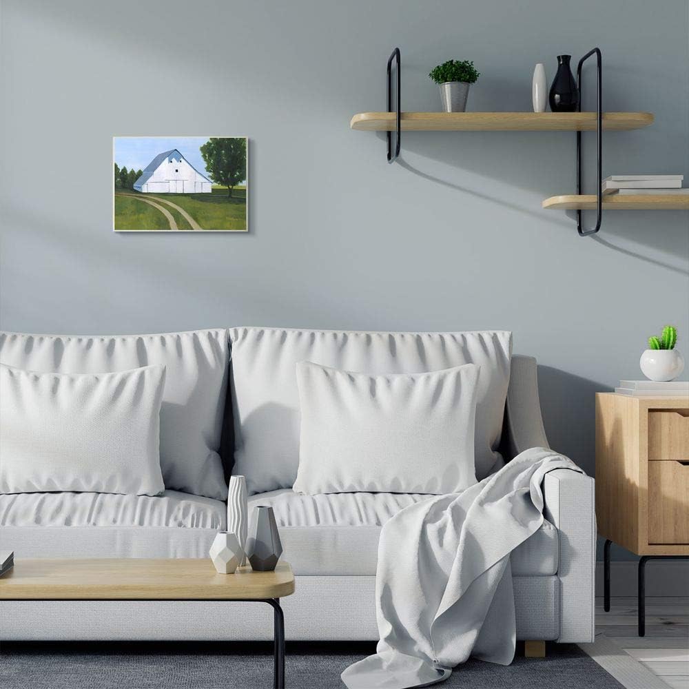 Stupell Industries Farmland Fields and Barn Landscape Painting, Designed by Grace Popp Art, 10 x 0.5 x 15 Wall Plaque