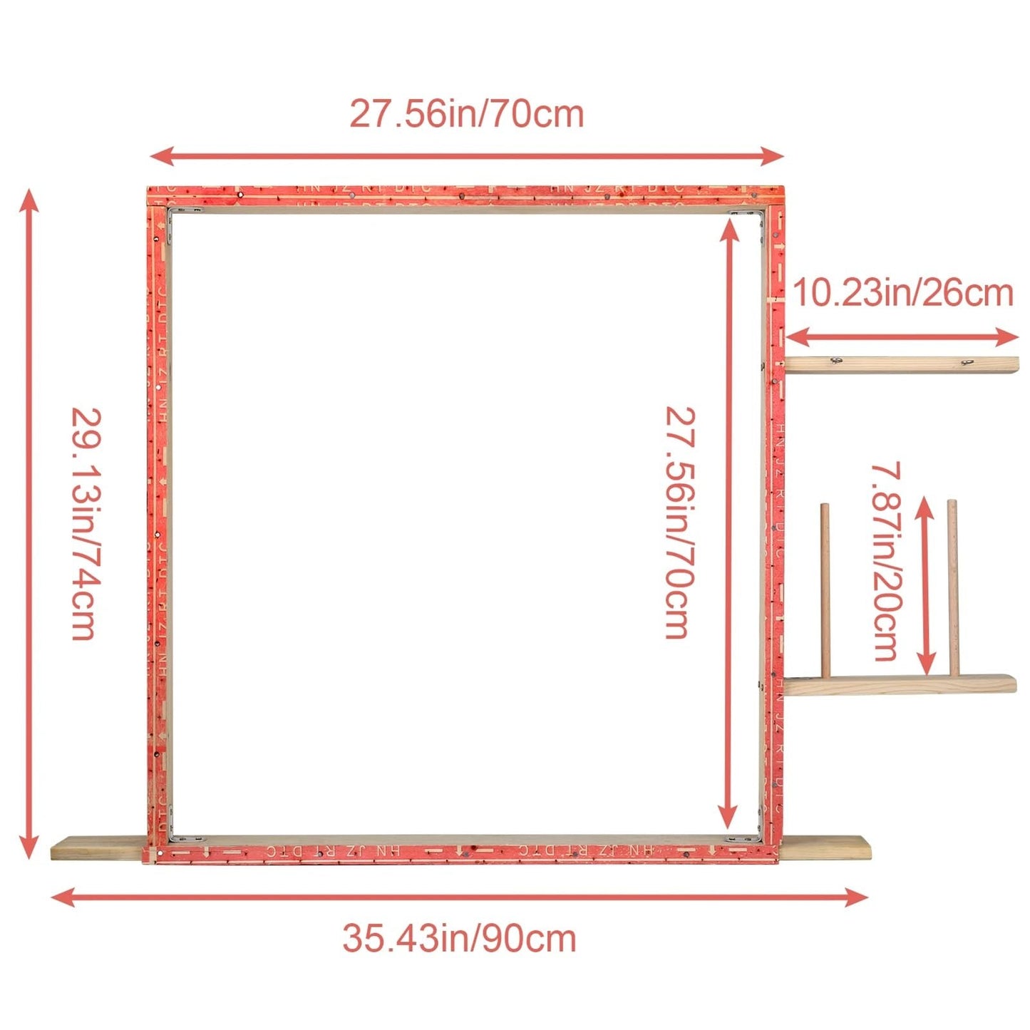 Cross Stitch Frame 80/90cm Tufting Frame Large tuft Rug Punch Needle Carpet Making(90x90cm)