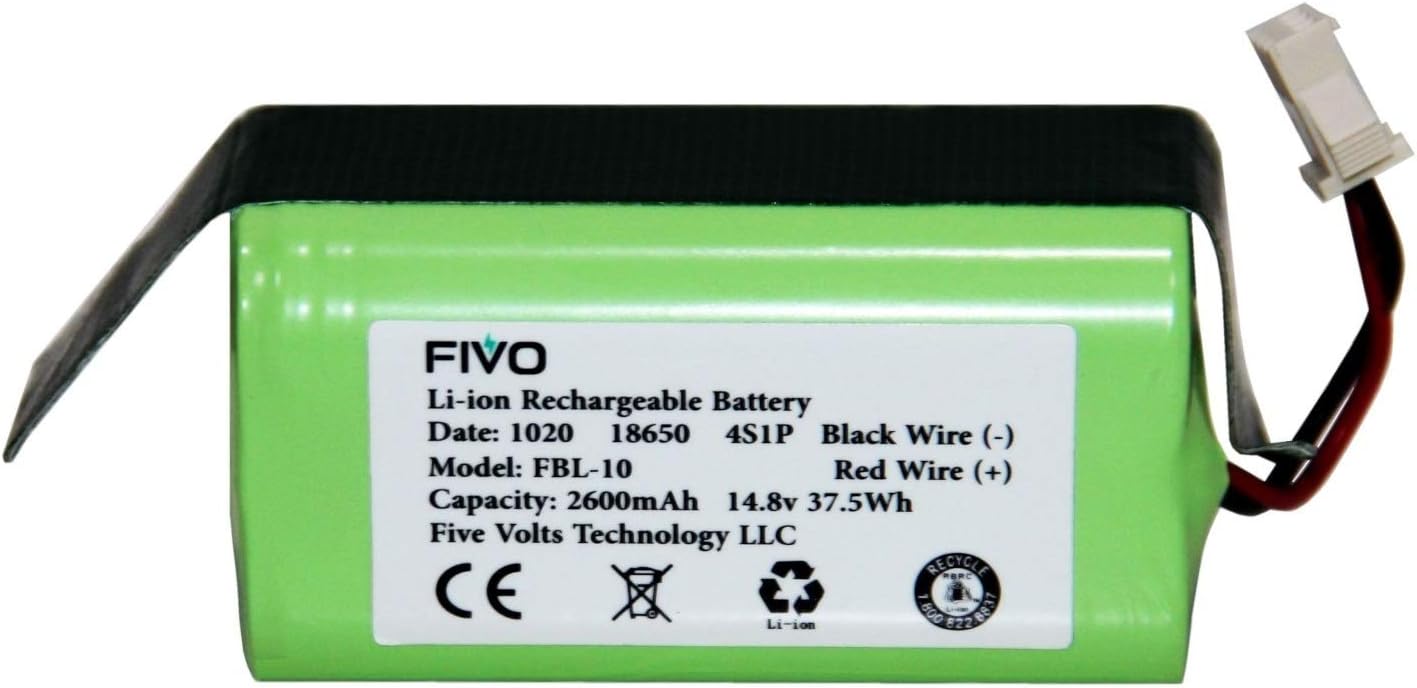 Replacement Battery for Coredy R300, R500+, R550, R580, R650, R3500, R3500S and Amarey A800, A900, Eufy RoboVac 11S,