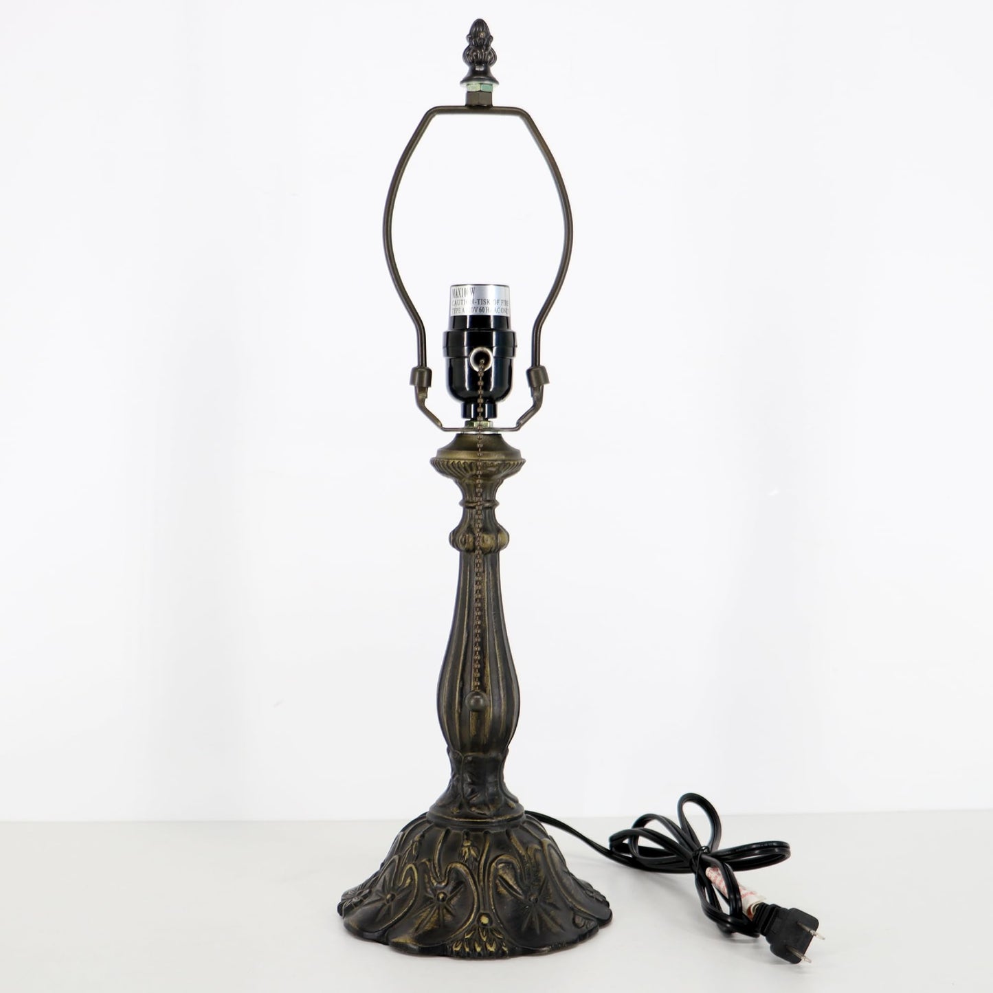 LXHCYOU Table Lamp Base Replacement, Dark Bronze Finish, Resin, 6.5x19 Inch, Fit for 8, 10, 12 Inch Tiffany Style Stained Glass Lampshade (W6.5X19 inch)
