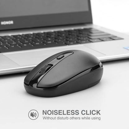 Rii Wireless Mouse RM700 2.4G Silent Mouse with USB Nano Receiver for Laptop,PC,Mac,Chromebook,Windows (Pink)