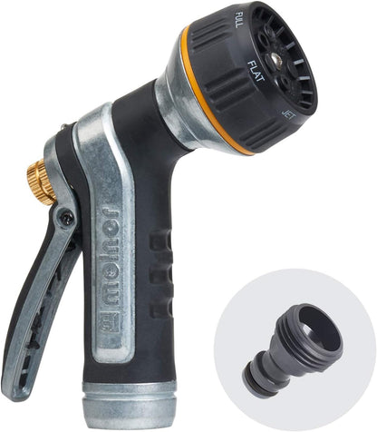 Melnor Metal Nozzle - Multi-Pattern Heavyweight Design with QuickConnect Adapter | Durable & Versatile