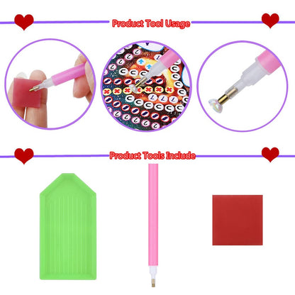 5D Diamond Painting Kits Hanging Pendant Flower Hot Air Balloon, DIY Crystal Art Hanging Sign Special Shaped Gem Art Ornament Kit for Home Décor and Gift, Double Sided, Box Package (Yellow-02)