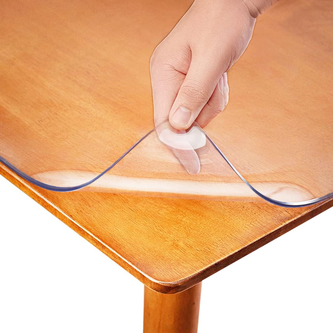 Bobetter Countertop 17x63 Clear Plastic Protector Wood Furniture Table Topper Protective Cover Dining Living Room PVC