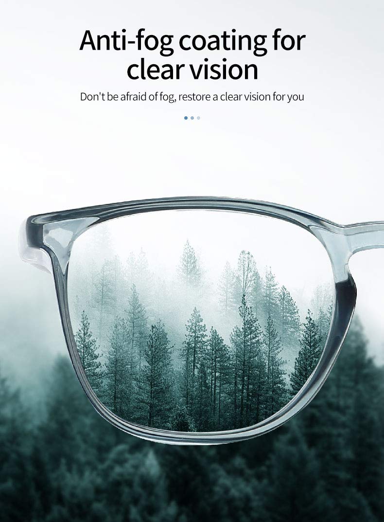Alsenor Safety Glasses Anti Fog Goggles Protective Eyewear Blue Light Blocking Anti Dust UV Protection Glasses For Men Women (Transparent)