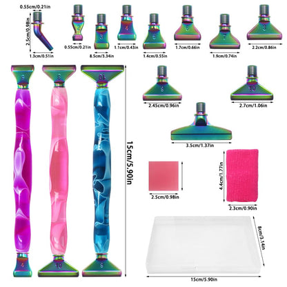 SENHAI 24 pcs Diamond Art Pen Kits, Diamond Art Pens Metal Tips Screw Thread Tips Diamond Art Tools 5D Diamond Art Accessories Tools for DIY Painting Crafts