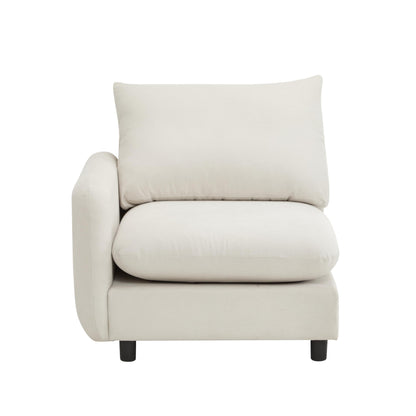 Christopher Knight Home Bricez 69" Loveseat, Upholstered Sofa, Modular Couch, Oversized Loveseat, Spacious Seating Sofa Couch, Comfort Sectional Corner Wooden Chair for Living Room Home Office, White
