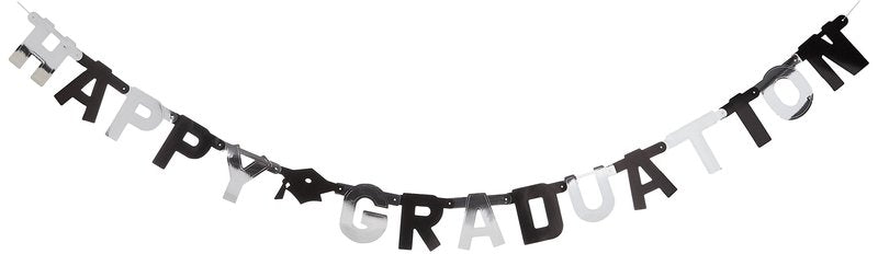 Happy Graduation Large Foil Letter Banner, 8 1/3' x 6 1/2", 1 piece