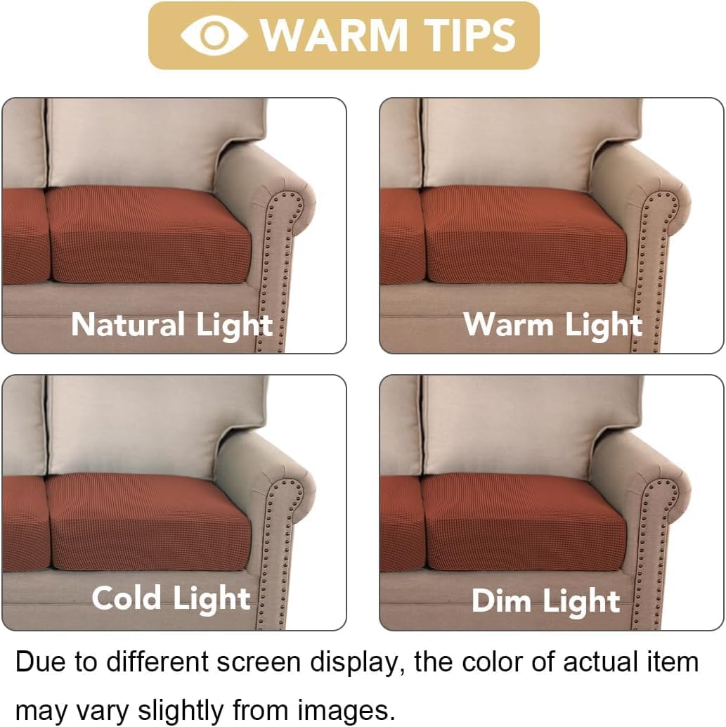Pets(2 Packs H.VERSAILTEX High Stretch Couch Cushion Covers,Chair Sofa Seat Slipcovers Couch Cushion Cover Stretch
