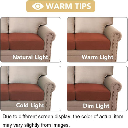 Pets(2 Packs H.VERSAILTEX High Stretch Couch Cushion Covers,Chair Sofa Seat Slipcovers Couch Cushion Cover Stretch