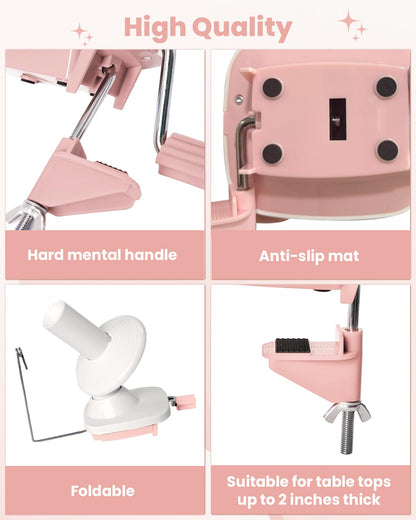 DUPDMKIN Yarn Winder, Hand Operated Yarn Winder for Crocheting, Manual Wool Winder Holder for Fiber and String Balls