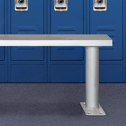 Aluminum Locker Bench Size: 18" H x 36" W x 10" D