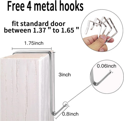 28 Large Transparent Pockets Over The Door Shoe Organizer, Sturdy Hanging Shoe Rack for Closet, Sneakers, 4 Hooks