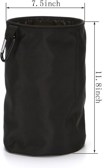 Clothespin Bag Hanging Clothesline Peg Organizer Storage Bags, Dust-proof (Black)