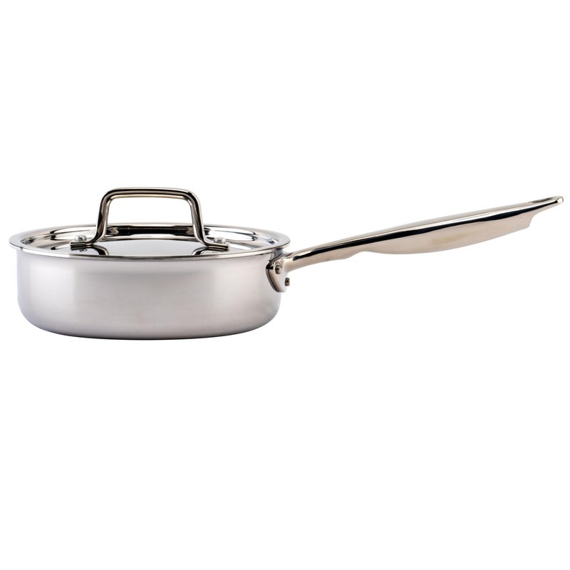 WINCO Tri-Ply Saute Pan, Silver