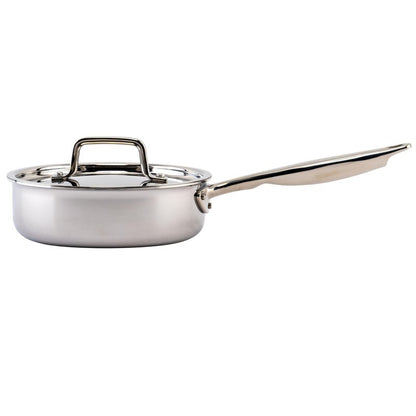 WINCO Tri-Ply Saute Pan, Silver