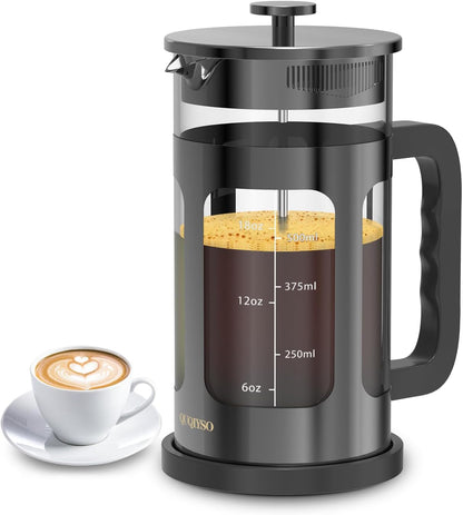 304 4 100% 21 French Press Coffee Maker, French Press Stainless Steel with Filter, Heat Resistant Durable, Easy