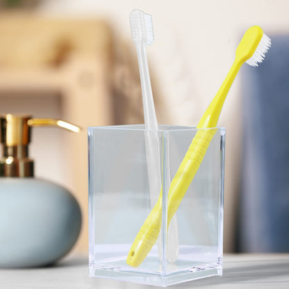 Crtiin 20 Pieces Acrylic Pencil Holder Makeup Brush Holder Pen for Desk Pencil Cup Acrylic Desk Accessories Desktop Stationery Organizer for Office School Home Supplies(Clear)
