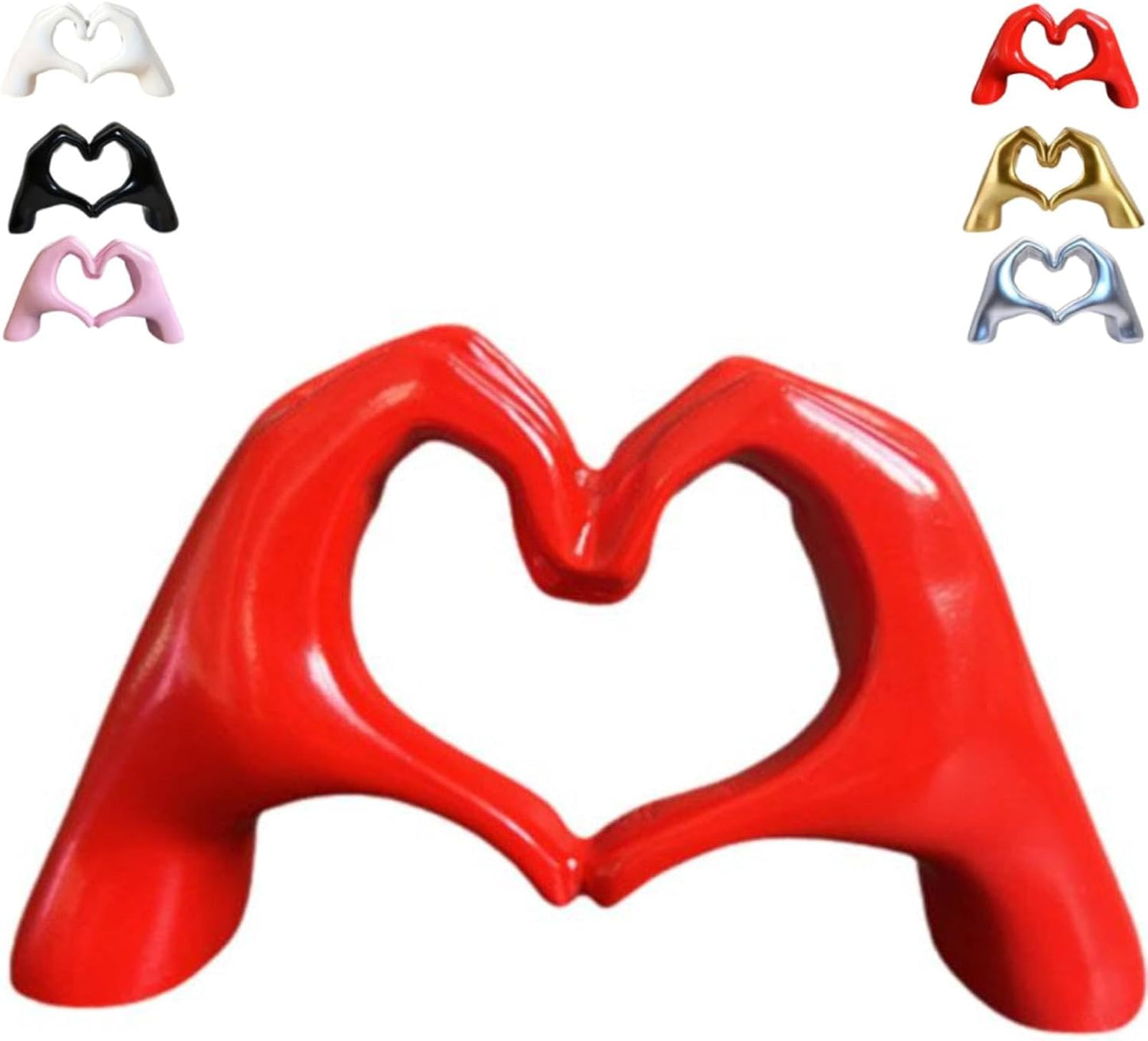 Generic Heart Hands Sculpture Decor, Love Hand Statue Room Decoration, Love Finger Sculpture for Shelf Coffee Table