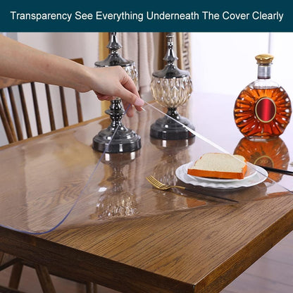 12x28 inch Wadrac Clear Table Protector Plastic Table Cloths PVC Night Stand Table Cover Mat Office Desk Mat Shelf