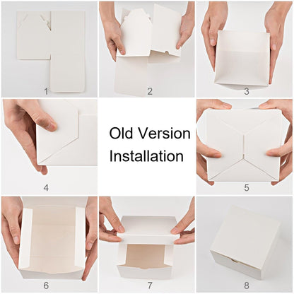 MESHA 3x3x3'' 100PC Cardboard Gift Boxes with Lids, Small for Bridesmaid Groomsmen Gifts,Cupcakes, Crafting, Party Wedding Favor, Bridal Baby Shower, White