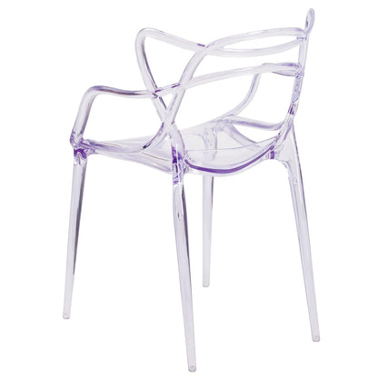 Flash Furniture Josh 4 Pack Nesting Series Transparent Stacking Side Chair