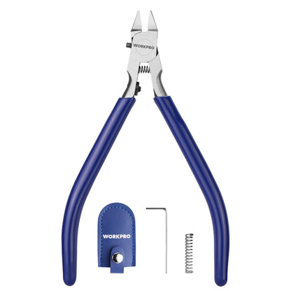 WORKPRO 4.7" Model Nippers Tool, Ultra-thin Single Blade Nipper for Plastic Model, Non-slip Sprue Cutter for Model Building Repairing and Fixing