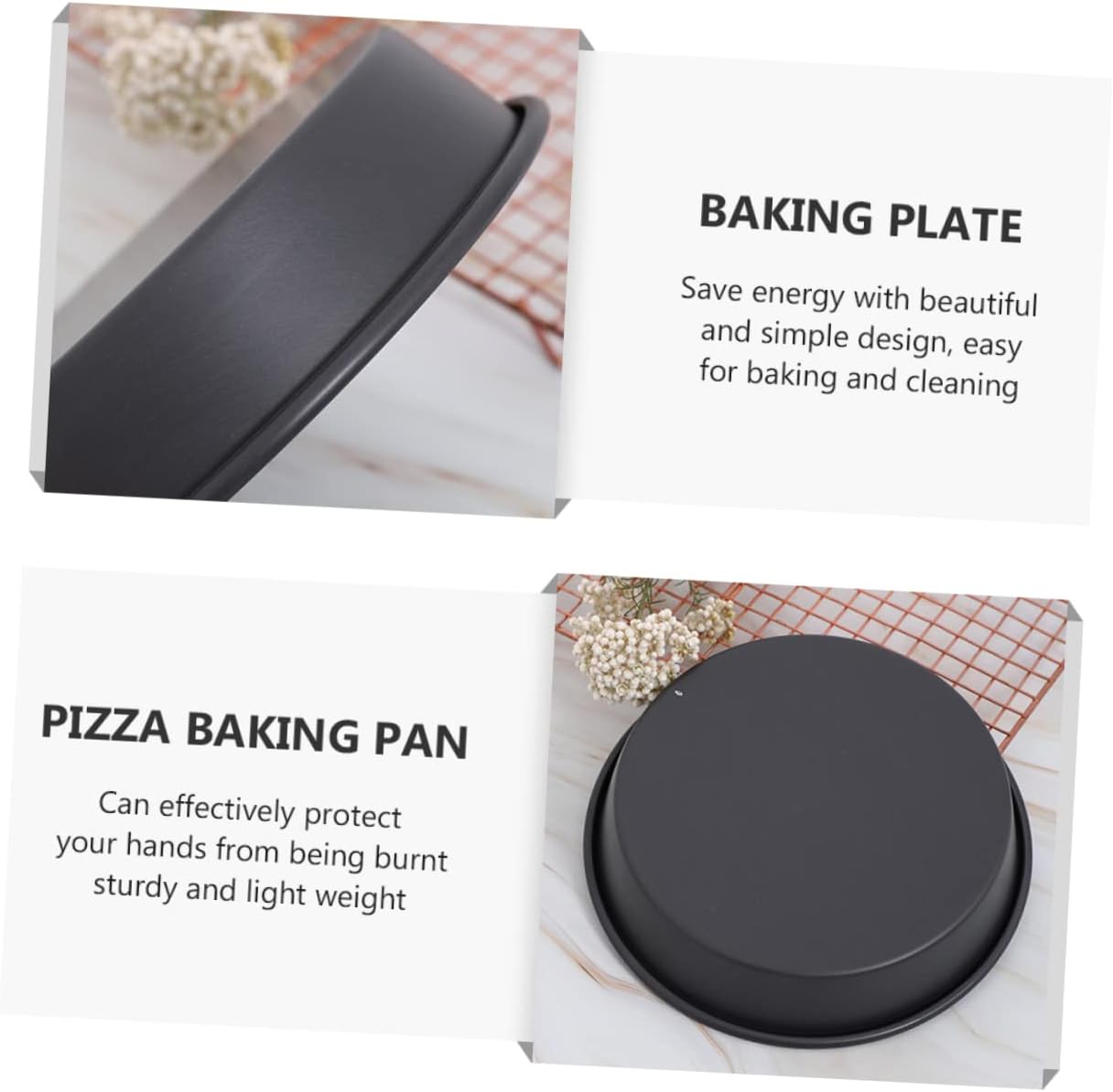 Pizza Pan, Non-Stick Bakeware Round Pizza Baking Tray, Oven Roasting Pan, Cooking Utensils