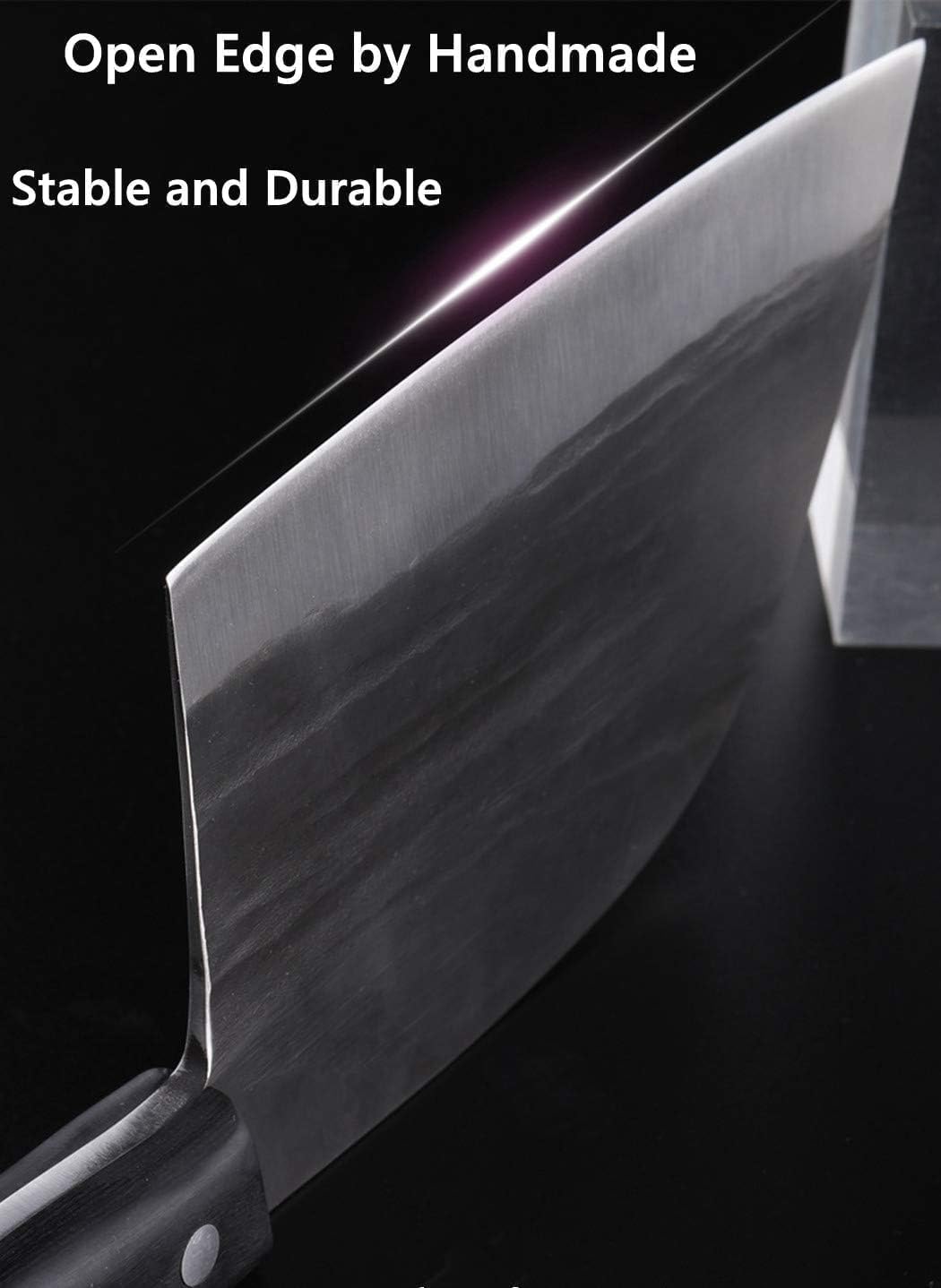 Forging Serbian Chef Knife Kitchen Chef Knives Full Tang High Carbon Clad Steel Almasi Butcher Cleaver with Leather Sheath Thanksgiving Christmas Gifts for Men Women (B-Almasi Knife)