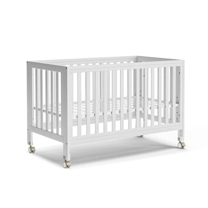 MAMAZING EvoNest Baby Crib, 11 in 1 Convertible Crib with Wheels, 100% New Zealand Wood Growing Bed, Full Size Crib for Baby, 4 Adjustable Mattress Height, White