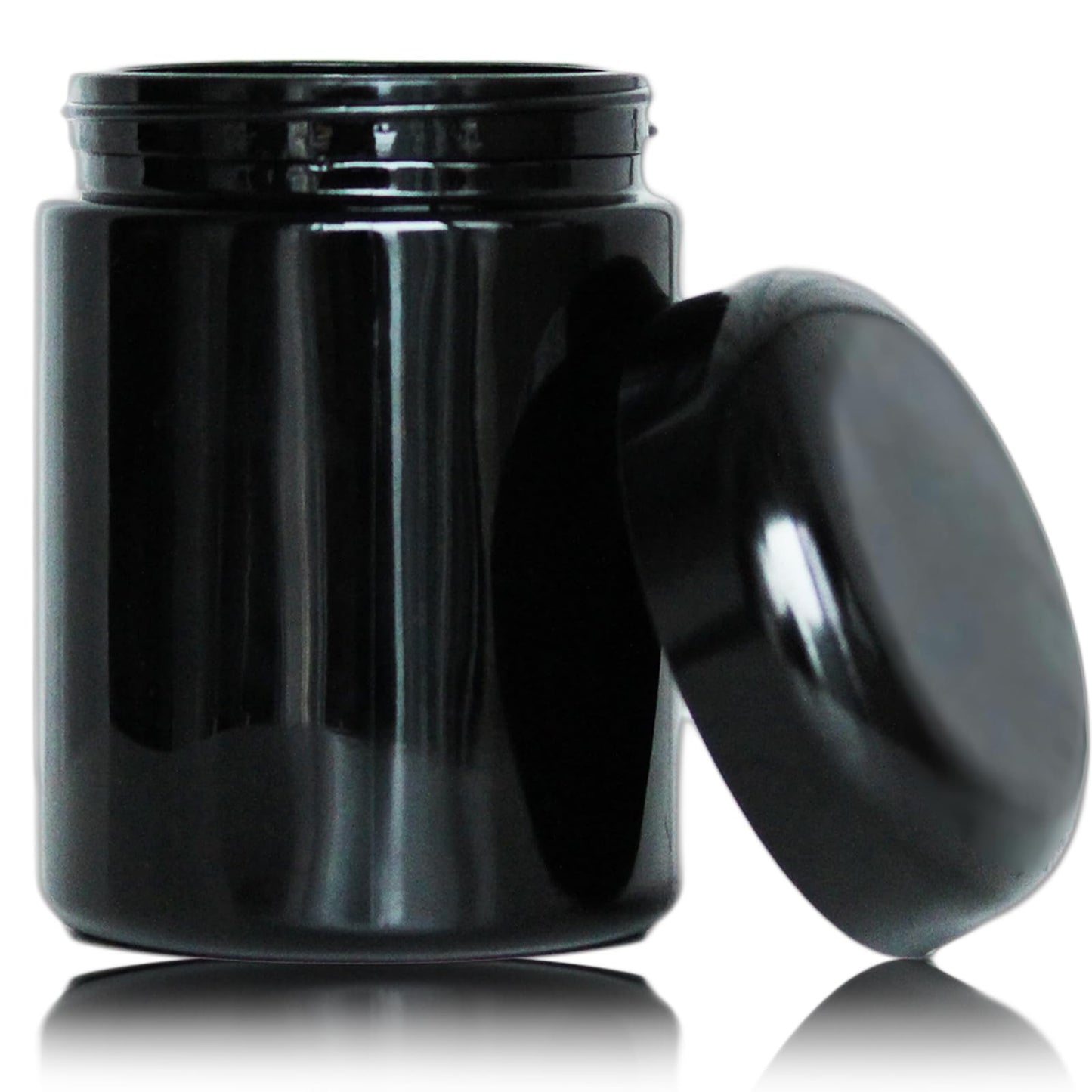 Matoolser Black Glass Storage Container Jar 250ml Half Oz with UV Protection for Spice Coffee