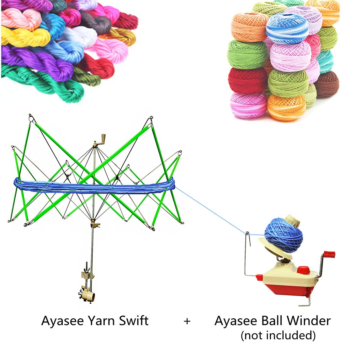 Yarn Swift Yarn Ball Winder Umbrella Knitting Holder for Skeins