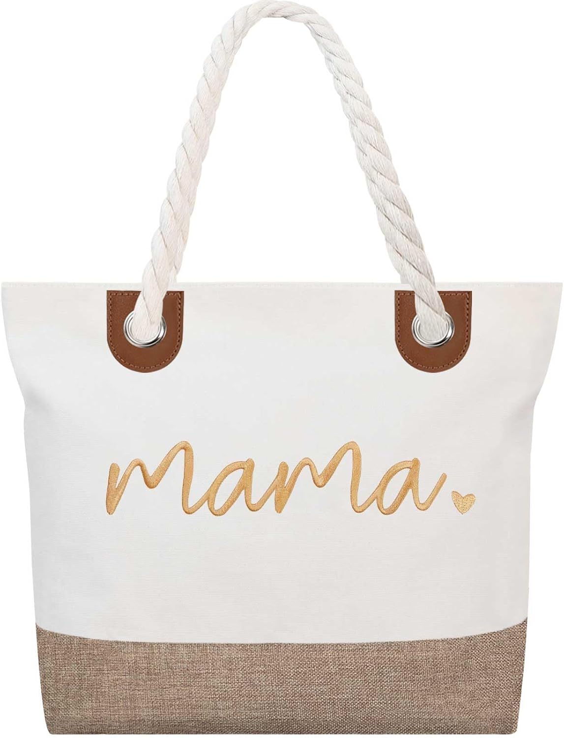 GhvyenntteS Mama Bag, Mothers Day Gifts for Mom Grandma, New Mom Gifts, Mom Tote Bag with Zipper for Hospital