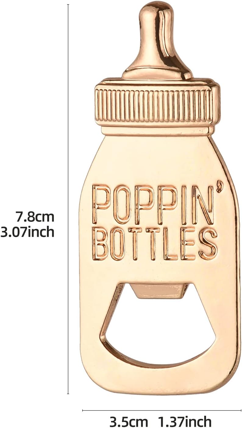 Pack 48 packaging Pack 48) of Baby Shower Return Gifts for Guest Supplies Poppin Baby Bottle Shaped Bottle Opener