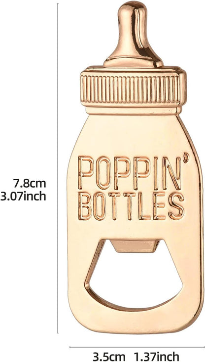 12 packaging 12pcs pcs Baby Shower Return Gifts for Guest Supplies Poppin Baby Bottle Shaped Bottle Opener
