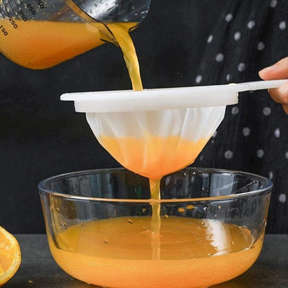 Kitchen Ultra-Fine Nylon Mesh Strainer, Plastic Sieve Filter Spoon Set of 3 for Soy Milk Coffee Yogurt Juice