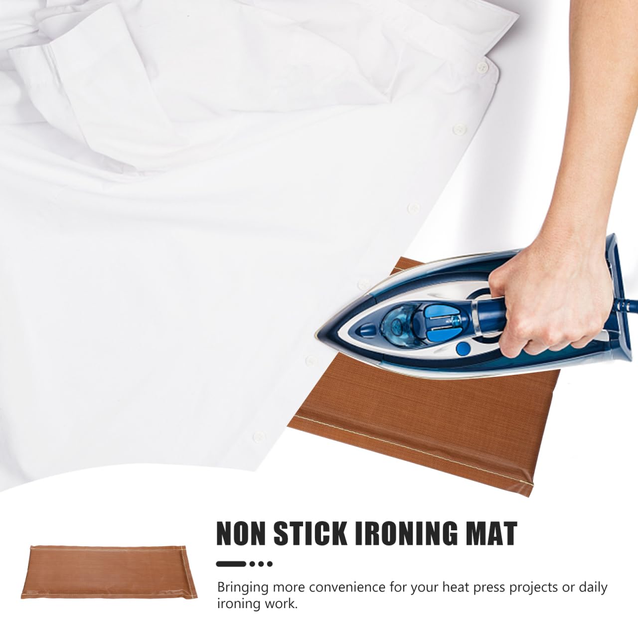 Ciieeo Heat Transfer Non Stick Ironing Mat 15.74X6.49 Inch Vinyl Pressing Pad Heat Press Pillow for Crafts DIY Transfer Projects Reusable Resistant Ironing Pad