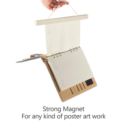 Radezon 17 inch Wide Magnetic Poster Hanger Frame, 17x22 17x24 17x11 Wood Frame for Posters, Prints, Photos, Pictures, Maps, Scrolls, and Artwork - Wall Hanging Wooden Frame