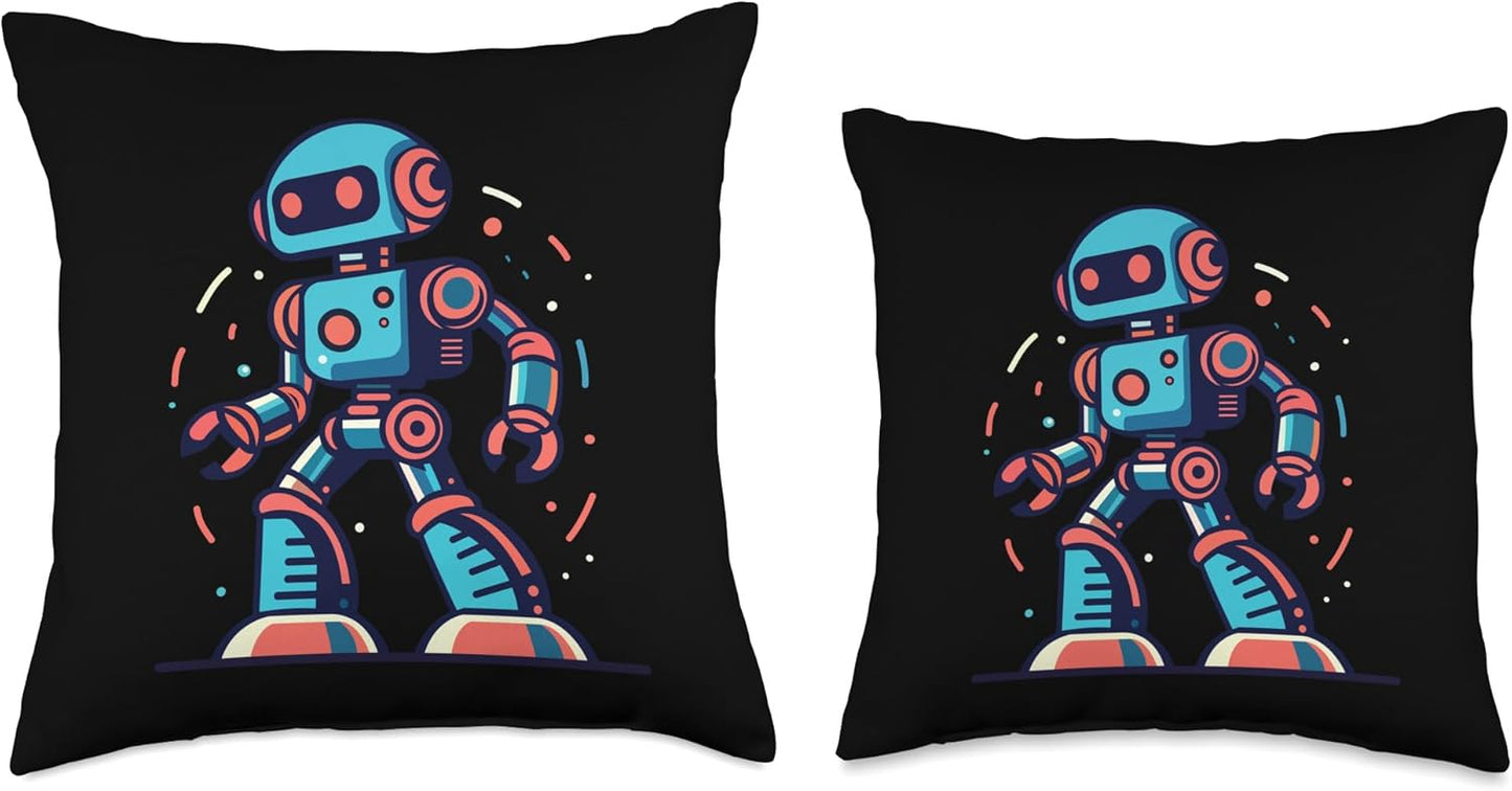 Robotics Throw Pillow, 16x16, Multicolor