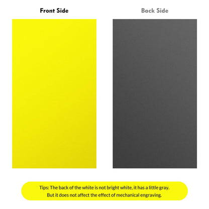 Frddiud Laser Engraving Blank ABS Double Color Plastic Sheet, 11.8x6.49x0.05 inch Materials Double Color Plastic Sheet for Interior Signs, Badges, DIY Carving Pack of 12 (Yellow)