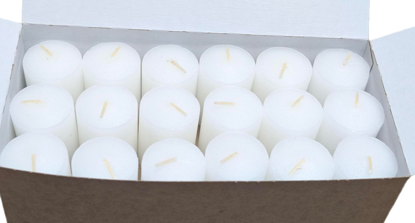 D'light Online 15 Hour Unscented White Emergency And Events Bulk Votive Candles For Wedding Votives, Luminary Candles, Restaurants, Churches, Bars, Parties, Spa and Decor (Set of 288 - White, 15 Hour)