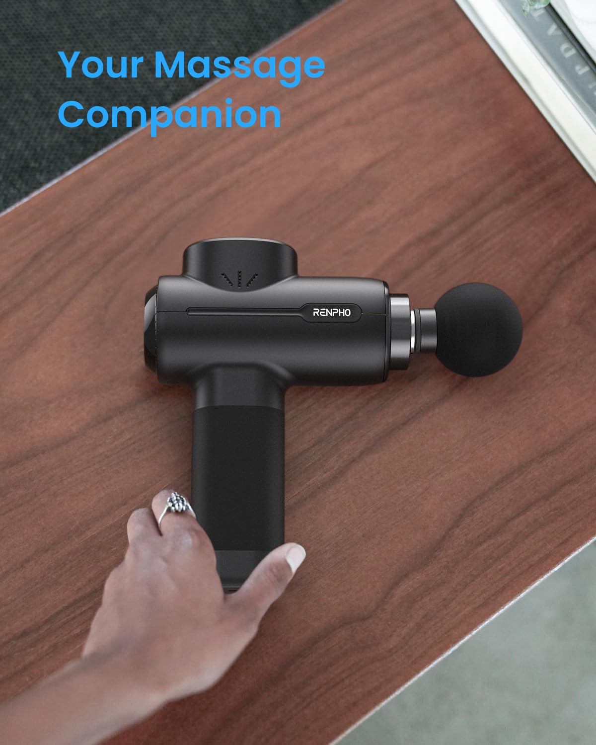 RENPHO Massage Gun Deep Tissue, Portable Percussion Massager for Back and Neck, Gifts for Men and Women, Handheld Device with Carry Case, Active Green