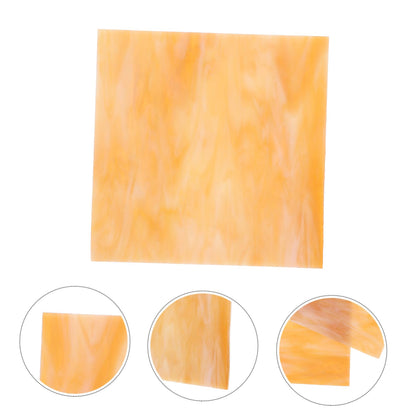 HOMSFOU Mosaic Tile Sheets 2 Pieces 3.94X3.94 Inch Glass Tiles for Crafts DIY Supplies Decorative Small Tiles for Photo Frames Flowerpots and Home Decor