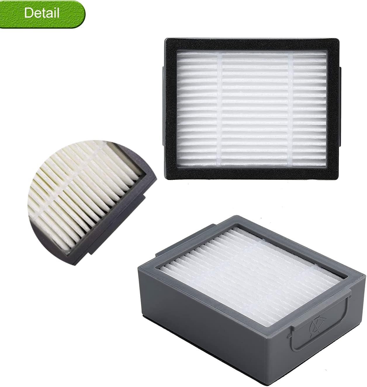 Fuyoda 6 Pack Upright Filters Replacement Compatible with iRobot Roomba E&I Series E5(5150) E6(6198) i3(3150) i4(4150)