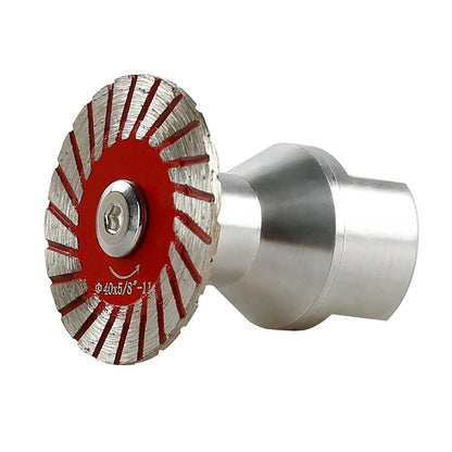 LOZLIN 5-Piece 40mm Diamond Engraving Blade & Saw Kit with Removable Flange (5/8-11 Thread) for Granite Marble Ceramic PVC Precision Lettering - Multi-Material Carving Tools-Red