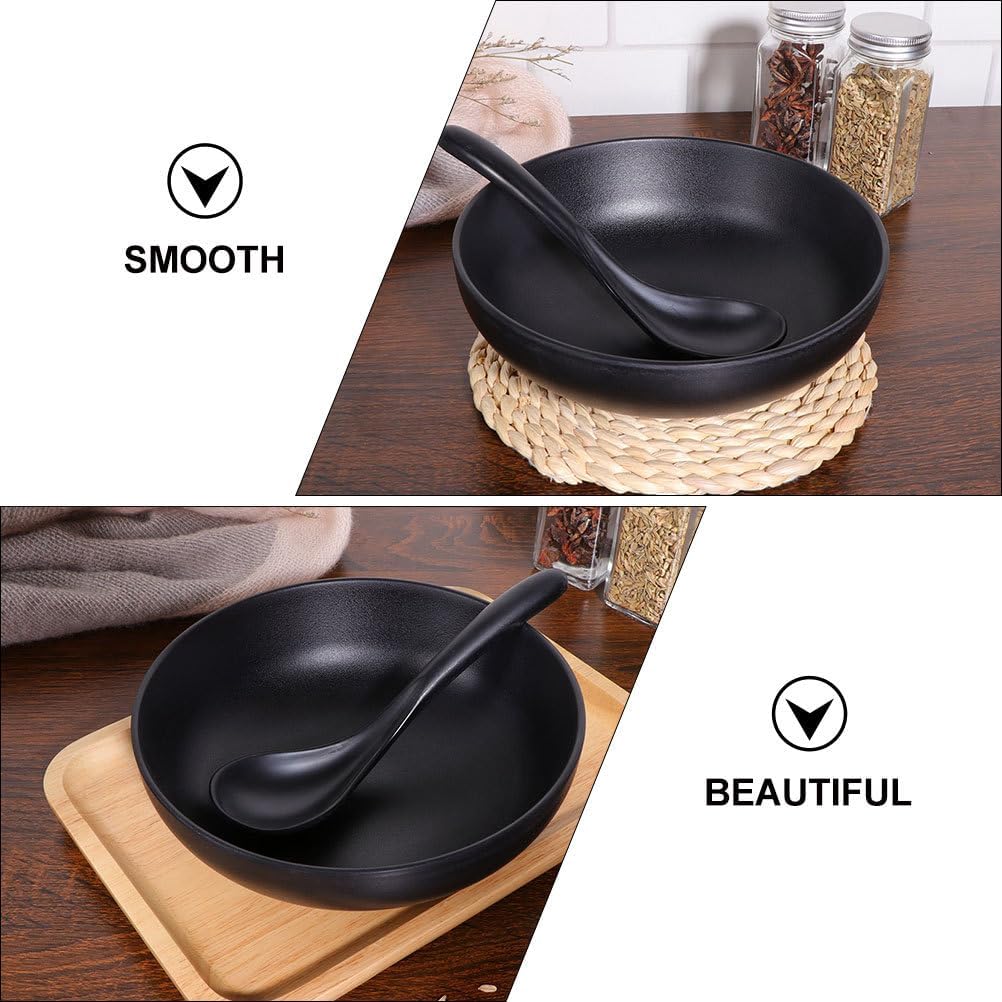 Hemoton 2Pcs Japanese Style Ramen Bowl, Large Soup Bowl, Melamine Noodle Soup Bowls